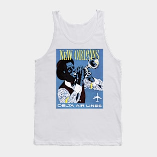 Travel to NEW ORLEANS for Jazz Festival Advertisement Vintage Airline Tank Top